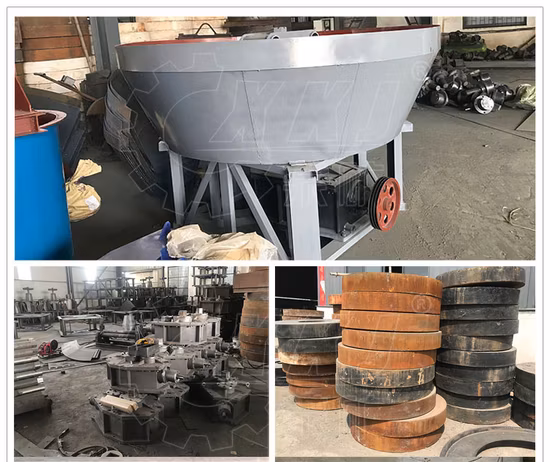 Gold Mill Machine Disque humide/Pan Mill/Or Stonewet Pan Mill/Meulage de la machine de minerai d'or/Machine de traitement de l'or