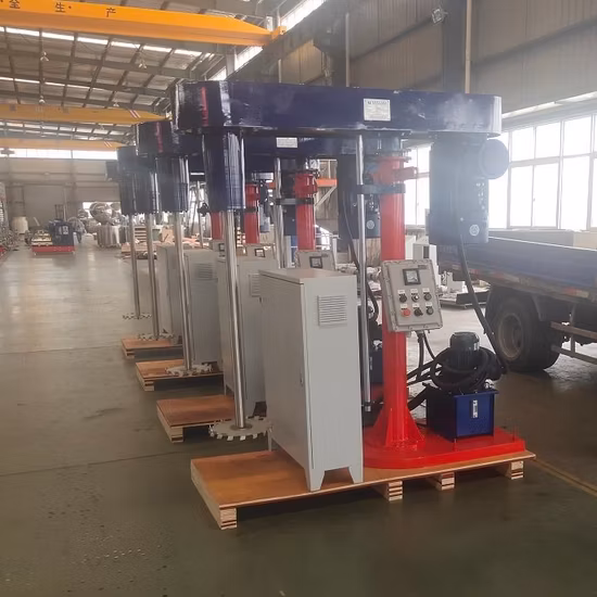 Disperseur de cisaillement à grande vitesse vertical de levage hydraulique pour la production de peinture d'émulsion